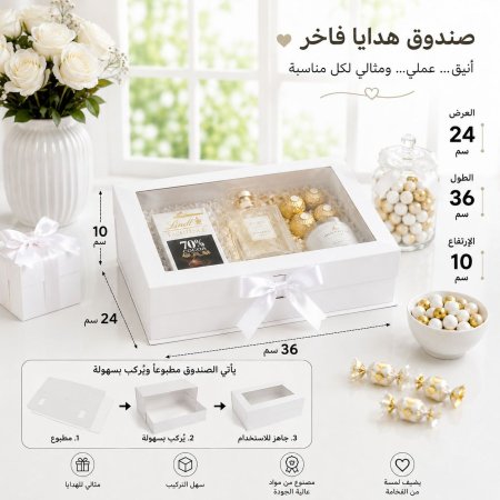 صندوق تركيب شفاف وسط(36*24*10سم)